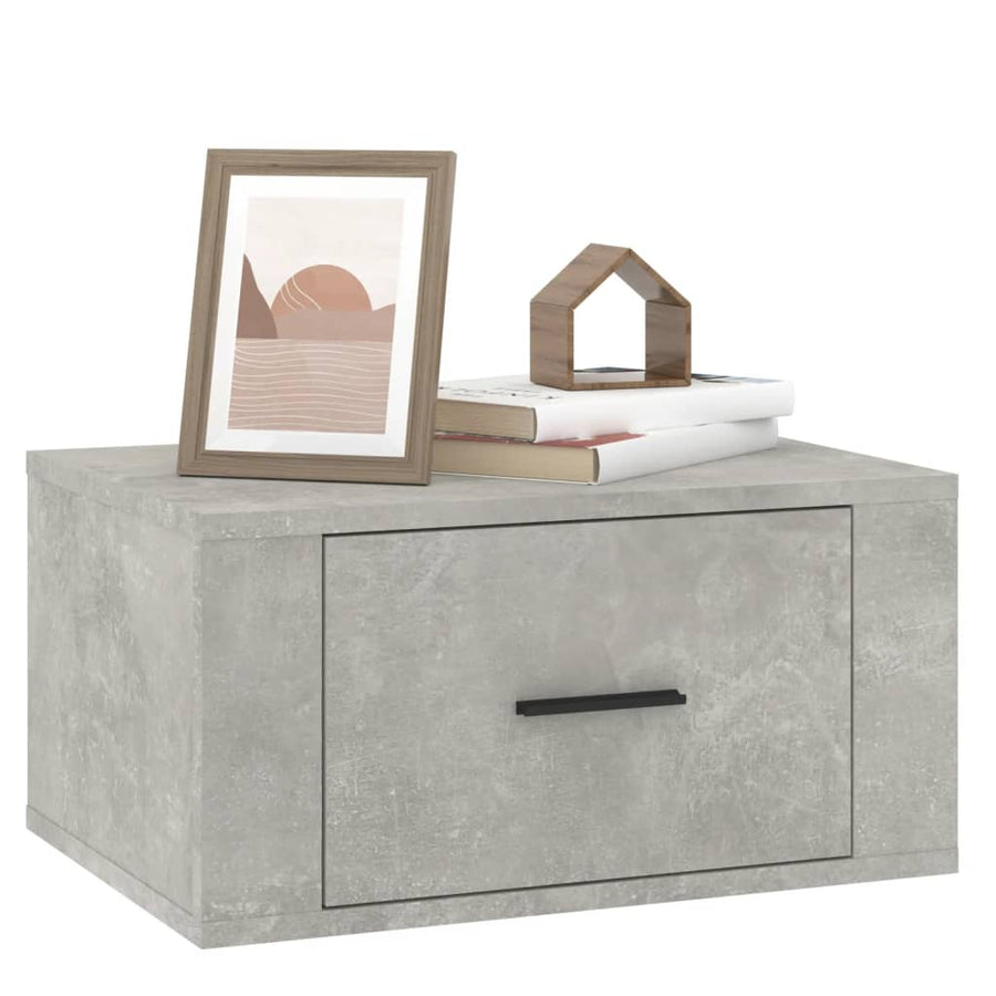 Nachtkastjes 2 St Wandgemonteerd 50X36X25 Cm Betongrijs