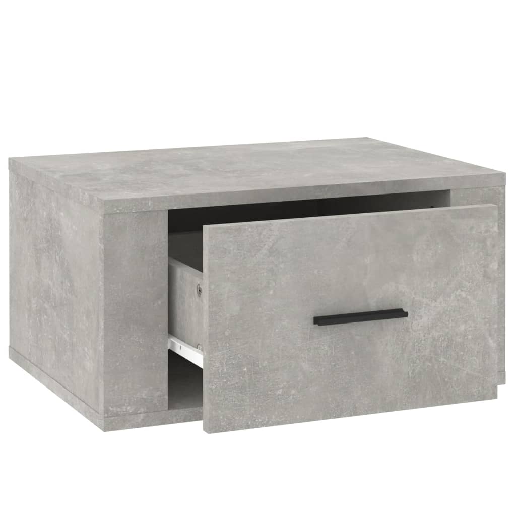 Nachtkastjes 2 St Wandgemonteerd 50X36X25 Cm Betongrijs