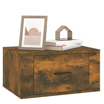 Nachtkastjes 2 St Wandgemonteerd 50X36X25 Cm Gerookt Eikenkleur