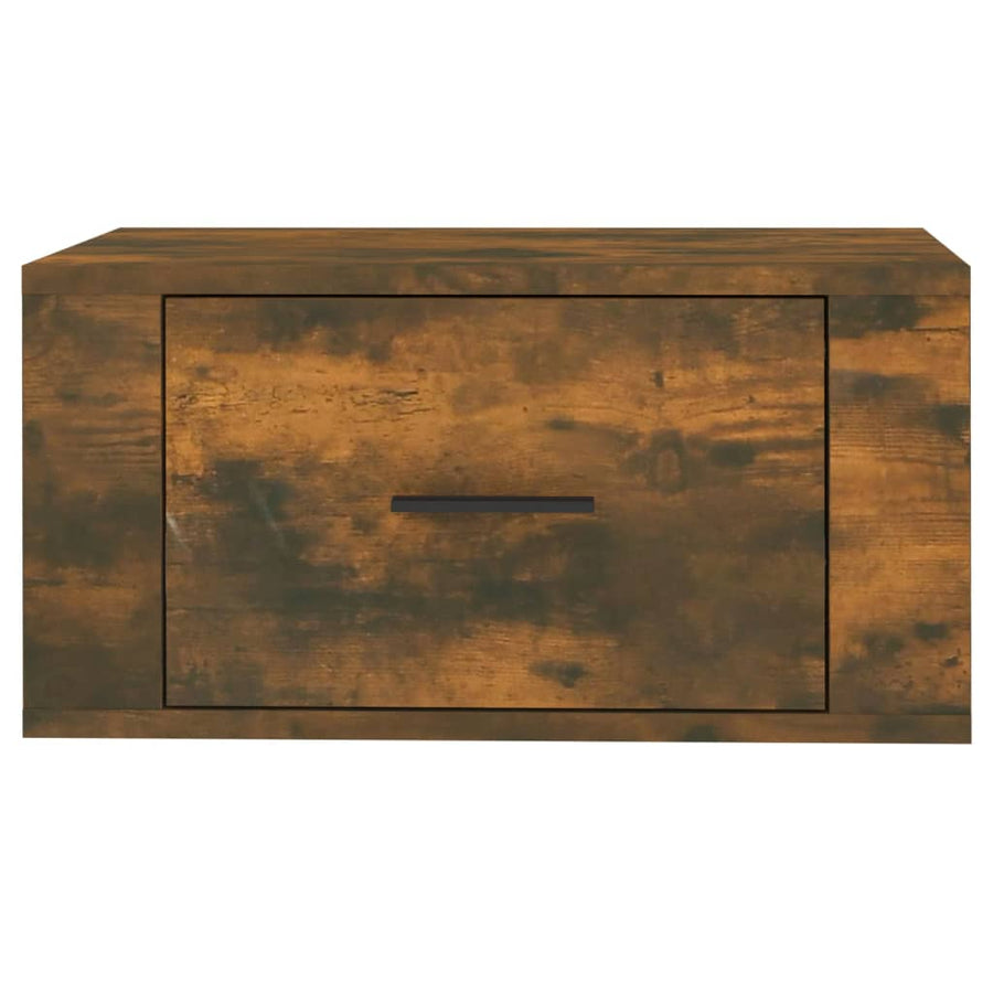 Nachtkastjes 2 St Wandgemonteerd 50X36X25 Cm Gerookt Eikenkleur