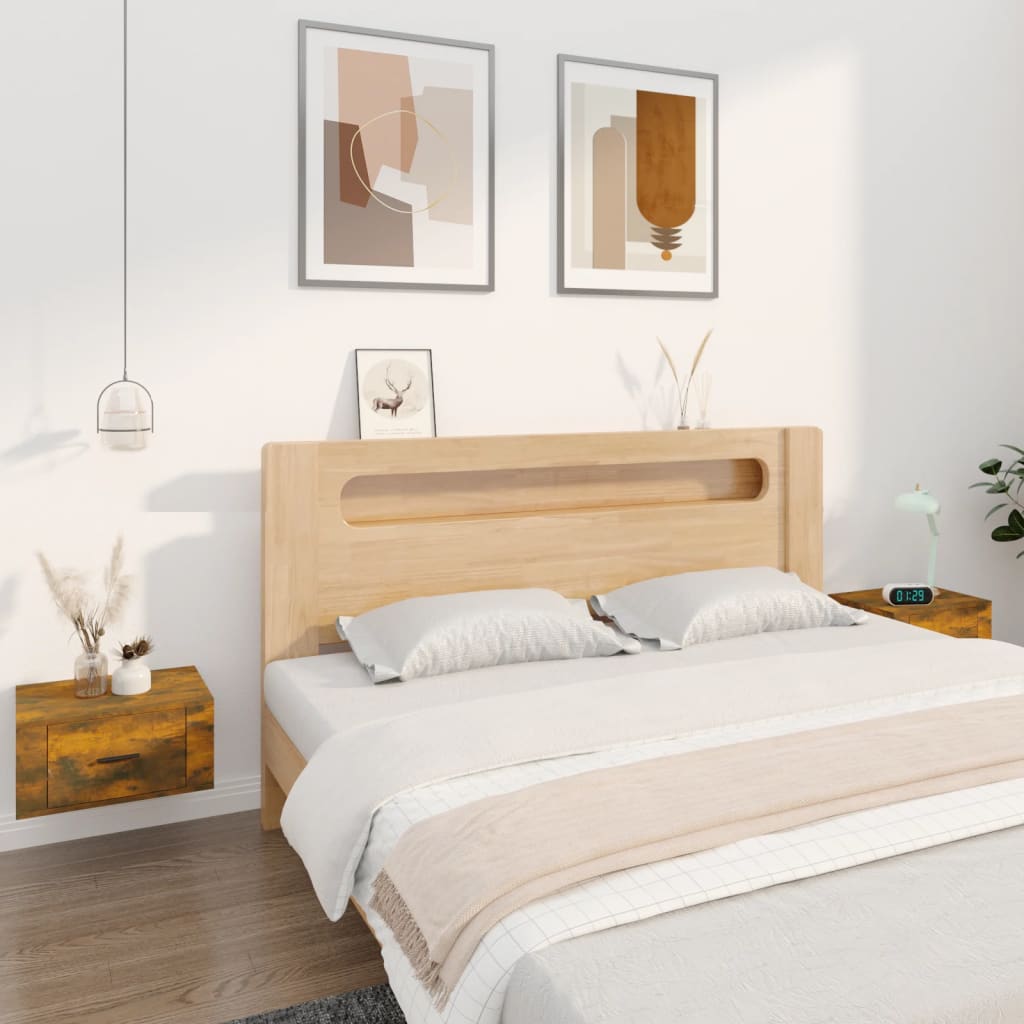 Nachtkastjes 2 St Wandgemonteerd 50X36X25 Cm Gerookt Eikenkleur