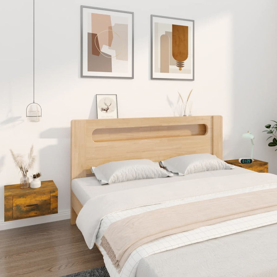 Nachtkastjes 2 St Wandgemonteerd 50X36X25 Cm Gerookt Eikenkleur