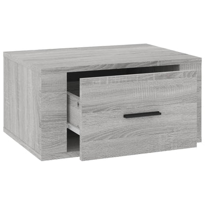 Nachtkastje Wandgemonteerd 50X36X25 Cm Grijs Sonoma Eikenkleur