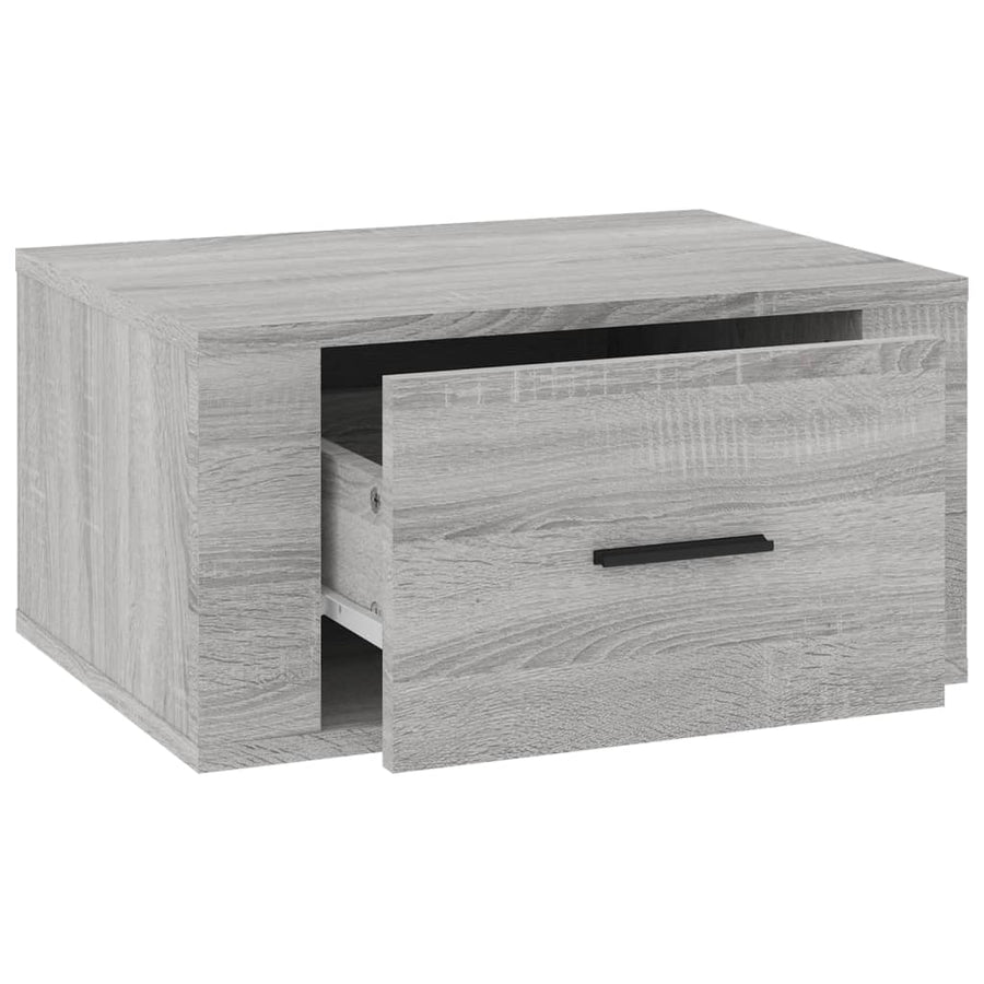 Nachtkastje Wandgemonteerd 50X36X25 Cm Grijs Sonoma Eikenkleur