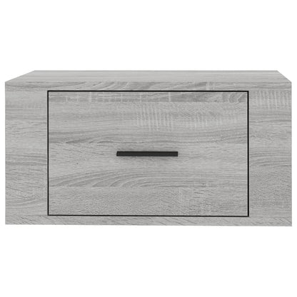 Nachtkastje Wandgemonteerd 50X36X25 Cm Grijs Sonoma Eikenkleur