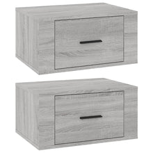 Nachtkastjes 2 St Wandgemonteerd 50X36X25 Cm Grijs Sonoma Eiken