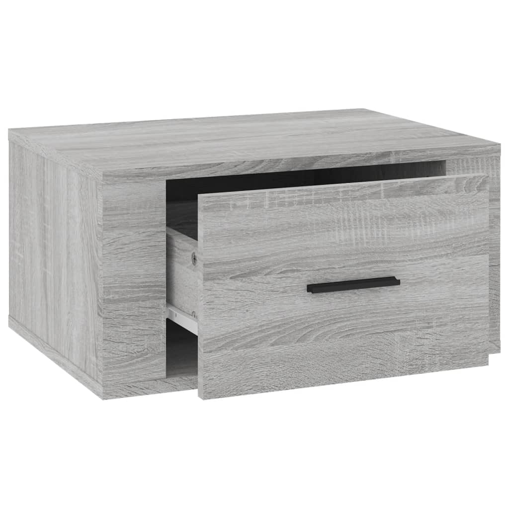 Nachtkastjes 2 St Wandgemonteerd 50X36X25 Cm Grijs Sonoma Eiken