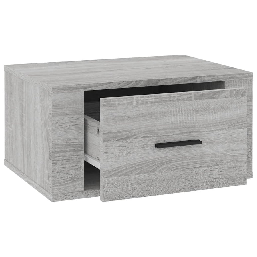 Nachtkastjes 2 St Wandgemonteerd 50X36X25 Cm Grijs Sonoma Eiken