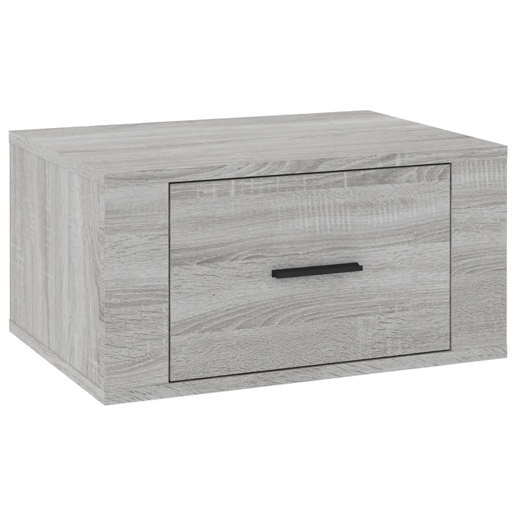 Nachtkastjes 2 St Wandgemonteerd 50X36X25 Cm Grijs Sonoma Eiken