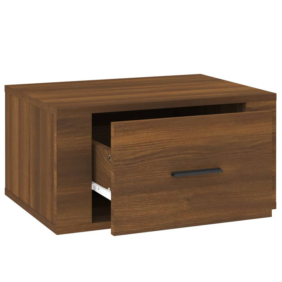Nachtkastjes 2 St Wandgemonteerd 50X36X25 Cm Bruin Eikenkleur