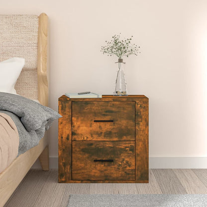 Nachtkastje Wandgemonteerd 50X36X47 Cm Gerookt Eikenkleurig
