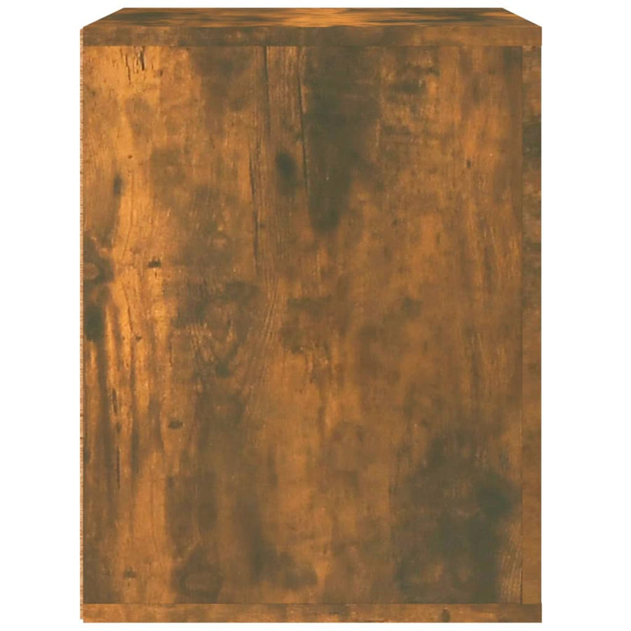 Nachtkastje Wandgemonteerd 50X36X47 Cm Gerookt Eikenkleurig