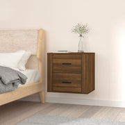 Nachtkastje wandgemonteerd 50x36x47 cm bruin eiken