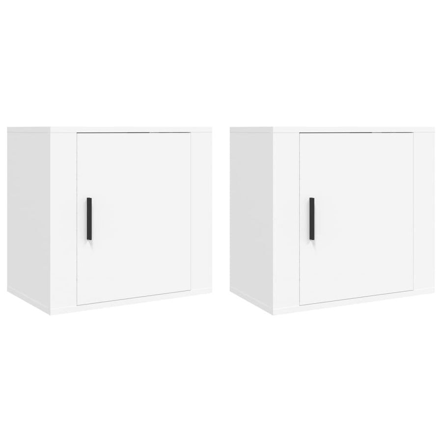 Nachtkastjes 2 St Wandgemonteerd 50X30X47 Cm Wit