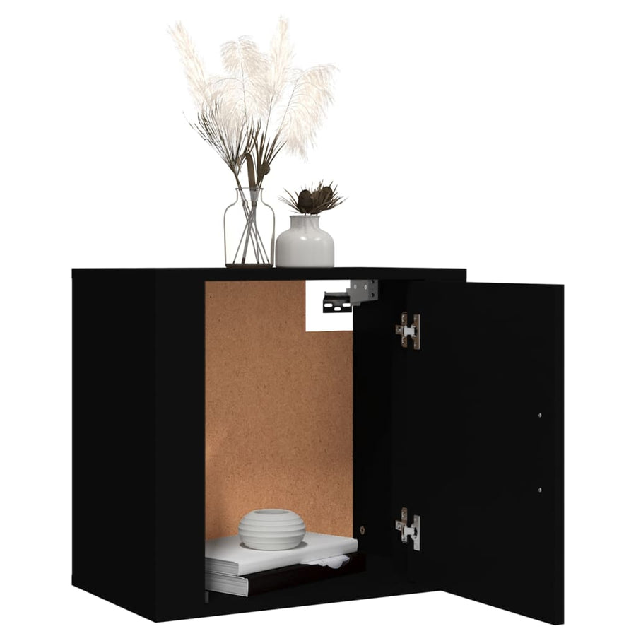 Nachtkastjes 2 St Wandgemonteerd 50X30X47 Cm Zwart