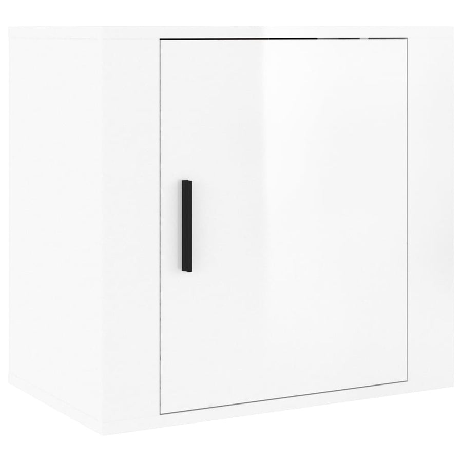 Nachtkastje Wandgemonteerd 50X30X47 Cm Hoogglans Wit