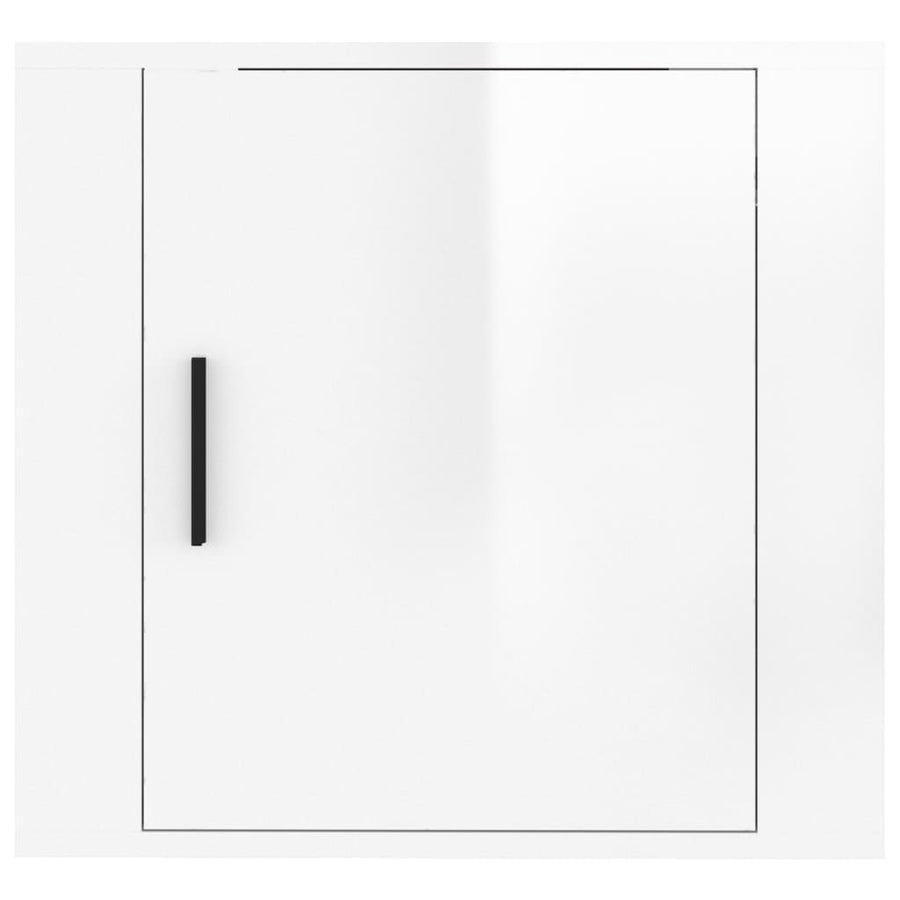 Nachtkastjes 2 St Wandgemonteerd 50X30X47 Cm Hoogglans Wit