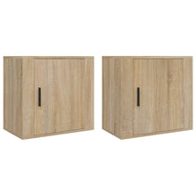 Nachtkastjes 2 St Wandgemonteerd 50X30X47 Cm Sonoma Eikenkleur