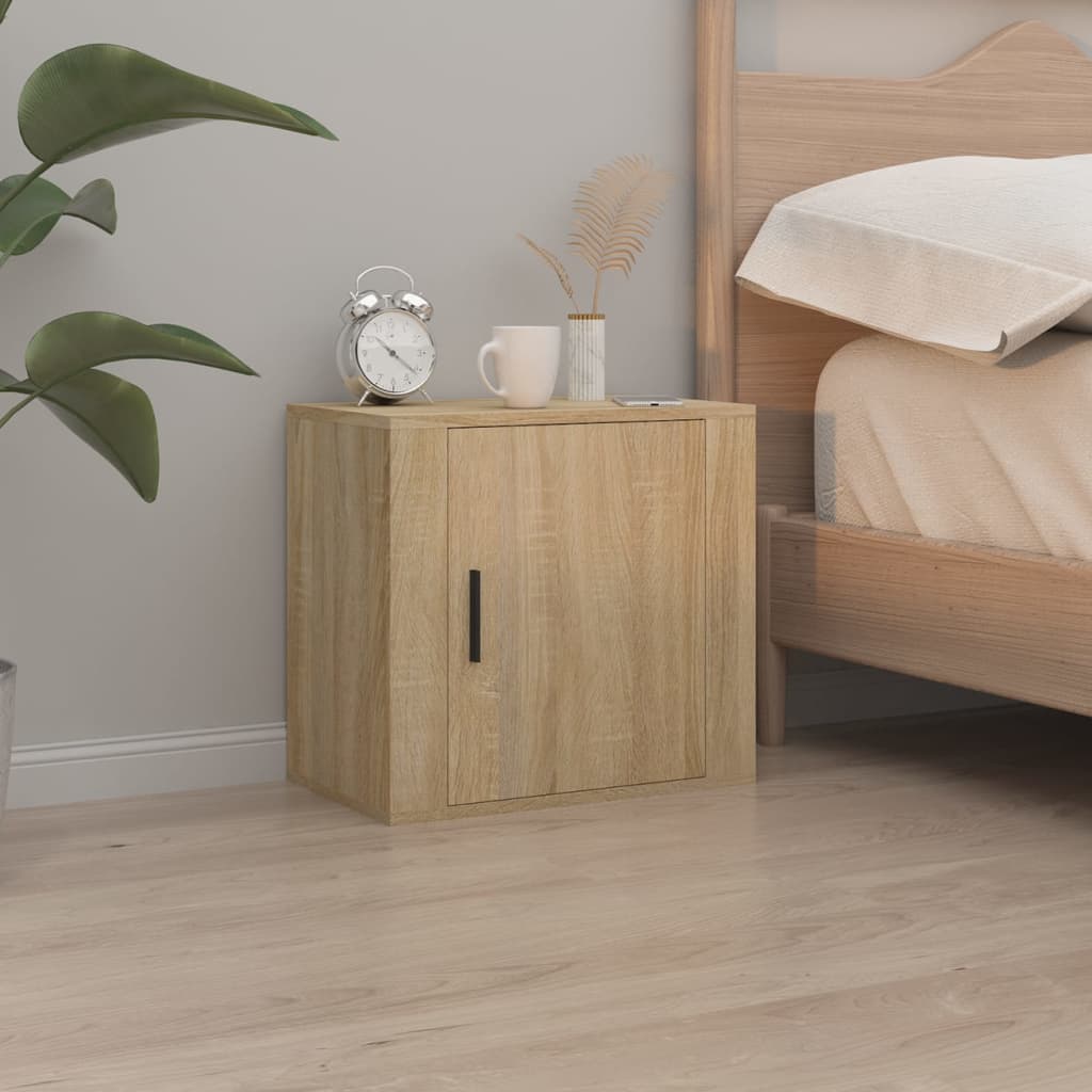 Nachtkastjes 2 St Wandgemonteerd 50X30X47 Cm Sonoma Eikenkleur
