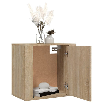 Nachtkastjes 2 St Wandgemonteerd 50X30X47 Cm Sonoma Eikenkleur
