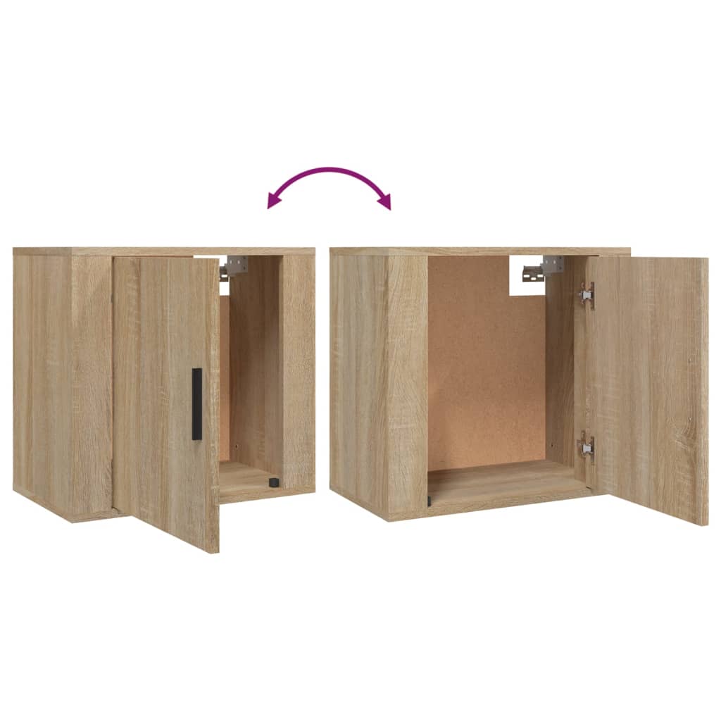 Nachtkastjes 2 St Wandgemonteerd 50X30X47 Cm Sonoma Eikenkleur