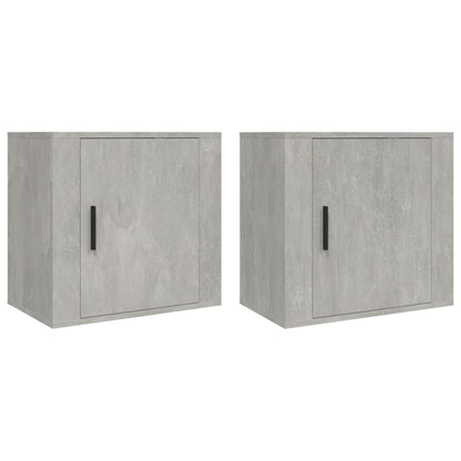 Nachtkastjes 2 St Wandgemonteerd 50X30X47 Cm Betongrijs