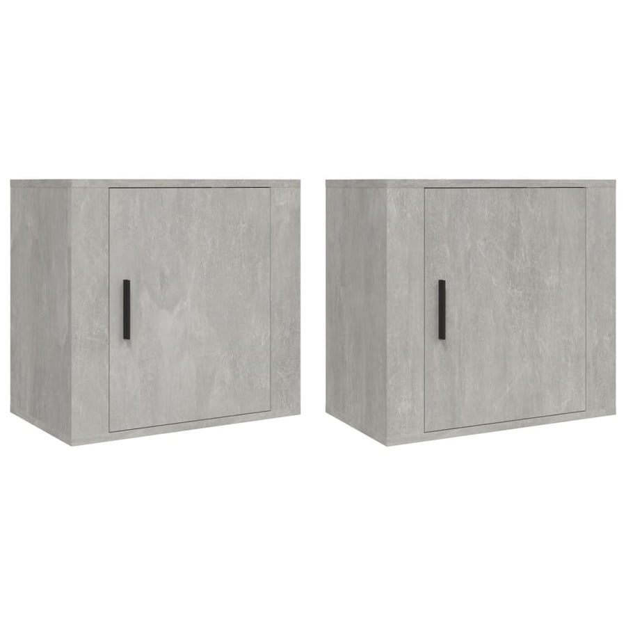 Nachtkastjes 2 St Wandgemonteerd 50X30X47 Cm Betongrijs