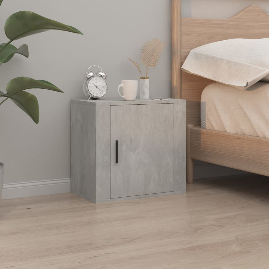 Nachtkastjes 2 St Wandgemonteerd 50X30X47 Cm Betongrijs