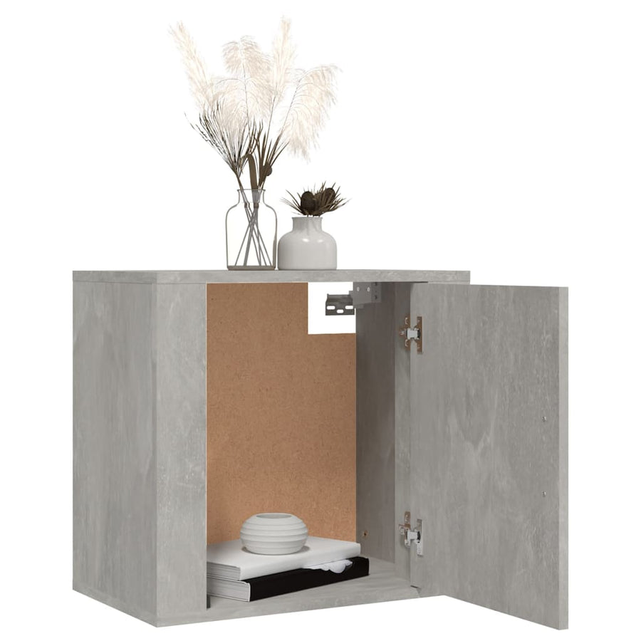 Nachtkastjes 2 St Wandgemonteerd 50X30X47 Cm Betongrijs