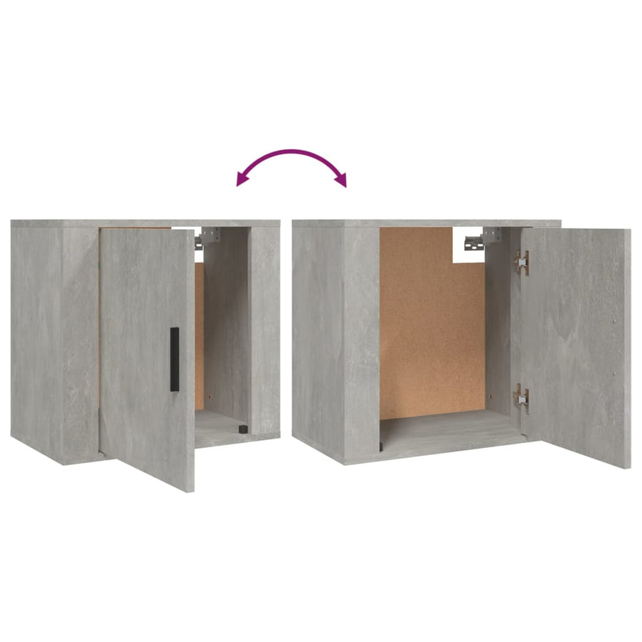 Nachtkastjes 2 St Wandgemonteerd 50X30X47 Cm Betongrijs
