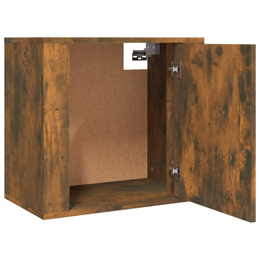 Nachtkastjes 2 St Wandgemonteerd 50X30X47 Cm Gerookt Eikenkleur
