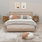 Bedside tables 2 pcs wall-mounted 50x30x47 cm smoked oak colour