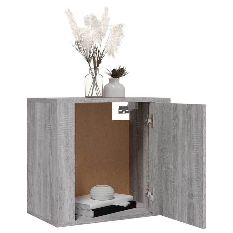 Nachtkastjes 2 St Wandgemonteerd 50X30X47 Cm Grijs Sonoma Eiken