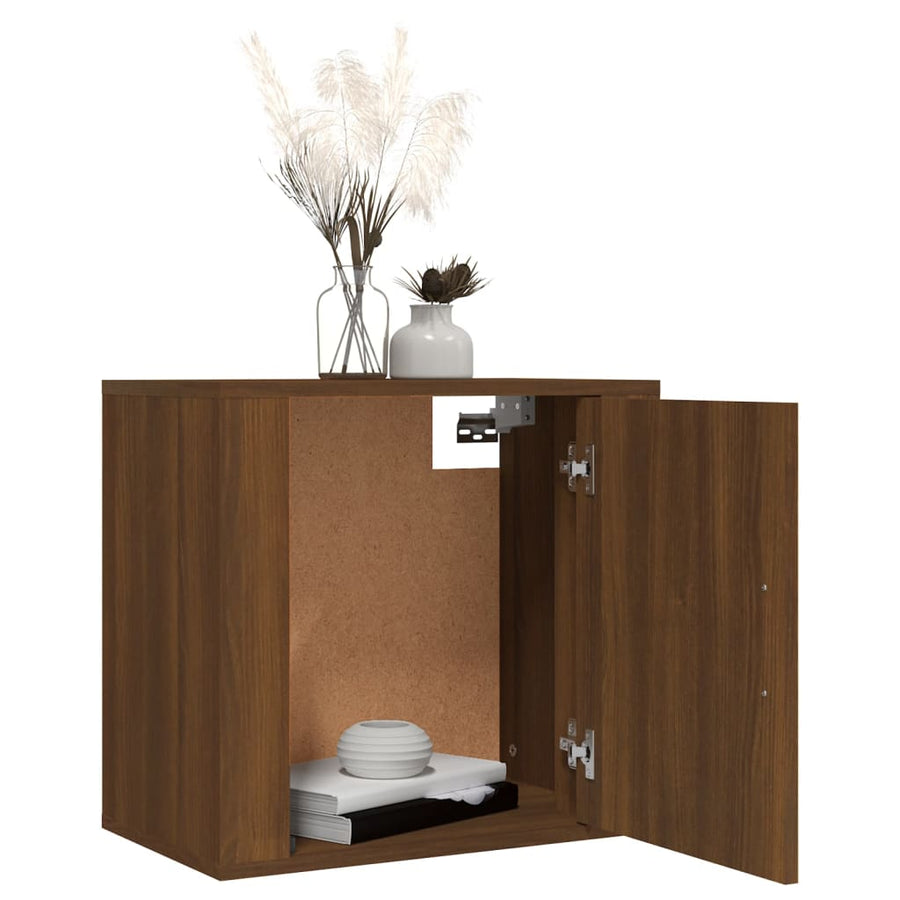 Nachtkastjes 2 St Wandgemonteerd 50X30X47 Cm Bruin Eikenkleur