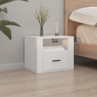 Bedside cabinet wall-mounted 50x36x40 cm white