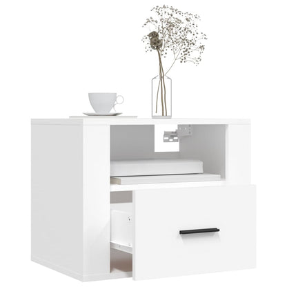 Nachtkastjes 2 St Wandgemonteerd 50X36X40 Cm Wit