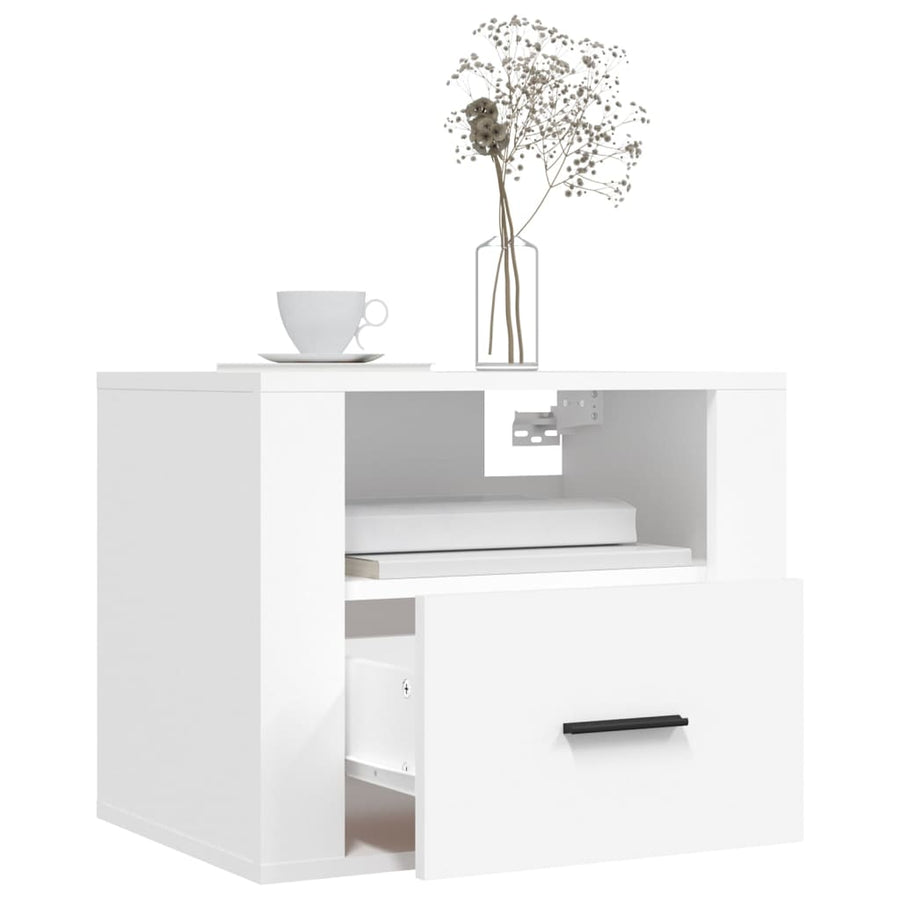 Nachtkastjes 2 St Wandgemonteerd 50X36X40 Cm Wit