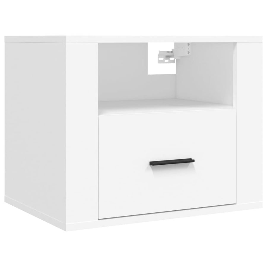 Nachtkastjes 2 St Wandgemonteerd 50X36X40 Cm Wit