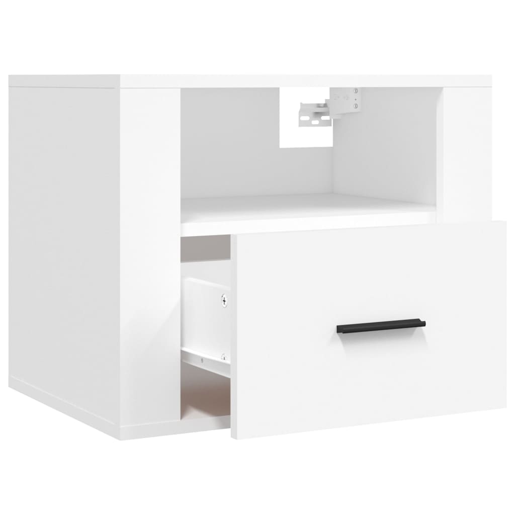 Nachtkastjes 2 St Wandgemonteerd 50X36X40 Cm Wit