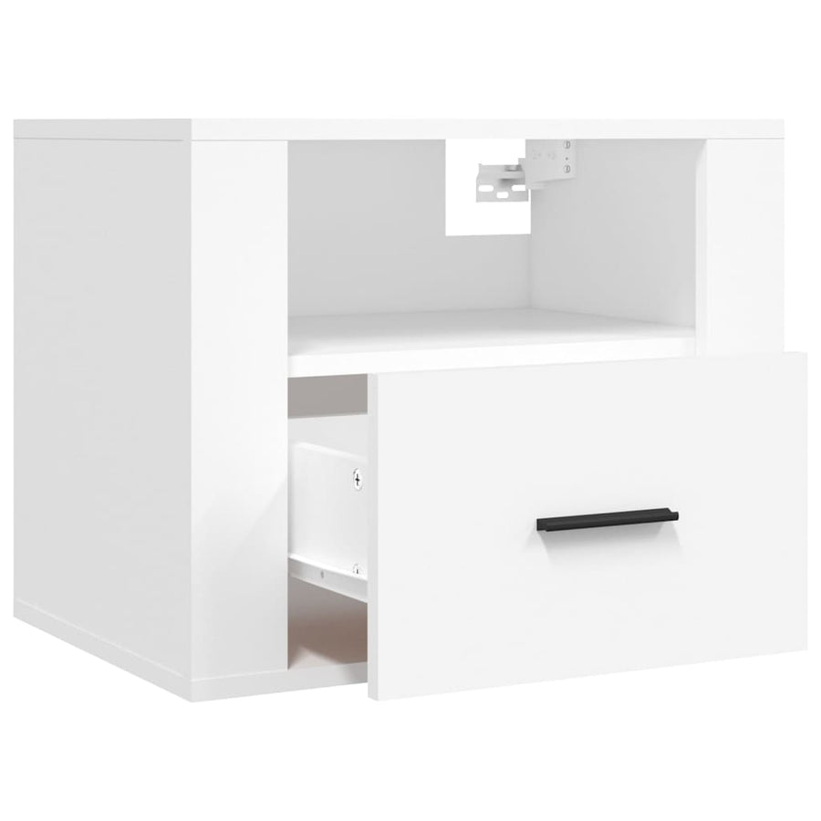 Nachtkastjes 2 St Wandgemonteerd 50X36X40 Cm Wit