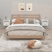 Nightstands 2 pcs wall-mounted 50x36x40 cm white
