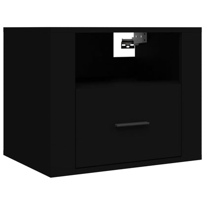 Nachtkastjes 2 St Wandgemonteerd 50X36X40 Cm Zwart