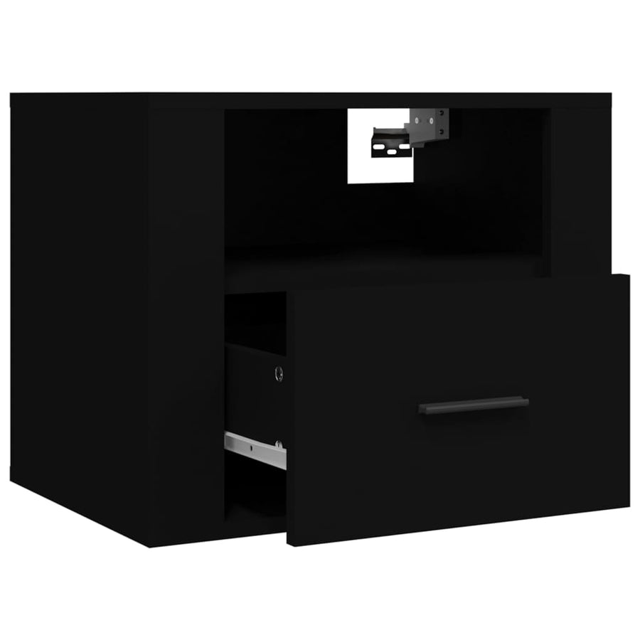 Nachtkastjes 2 St Wandgemonteerd 50X36X40 Cm Zwart