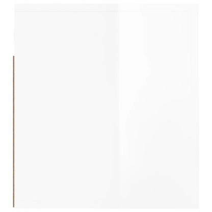Nachtkastjes 2 St Wandgemonteerd 50X36X40 Cm Hoogglans Wit