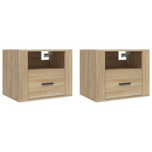 Nachtkastjes 2 St Wandgemonteerd 50X36X40 Cm Sonoma Eikenkleur