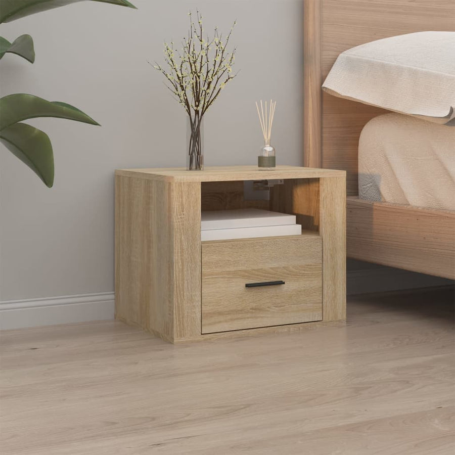 Nachtkastjes 2 St Wandgemonteerd 50X36X40 Cm Sonoma Eikenkleur