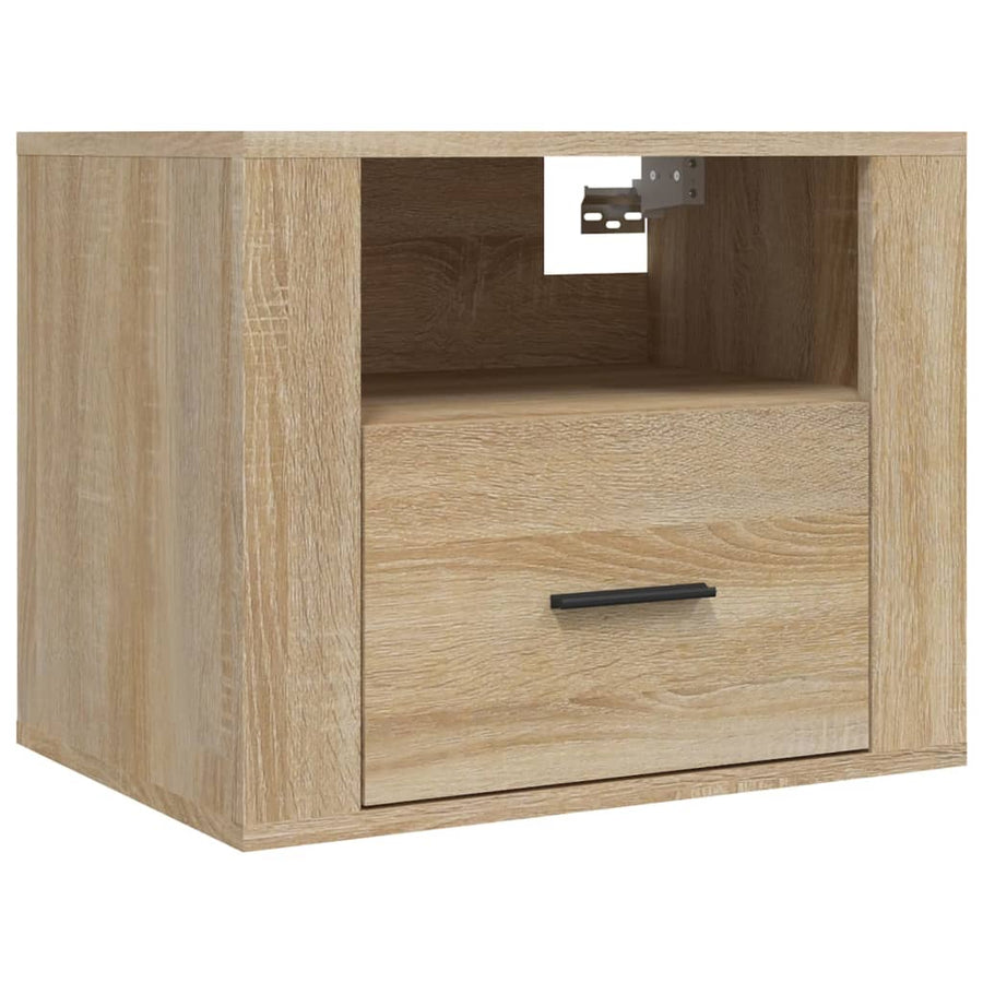 Nachtkastjes 2 St Wandgemonteerd 50X36X40 Cm Sonoma Eikenkleur