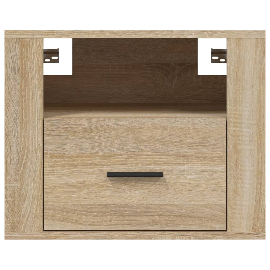 Nachtkastjes 2 St Wandgemonteerd 50X36X40 Cm Sonoma Eikenkleur