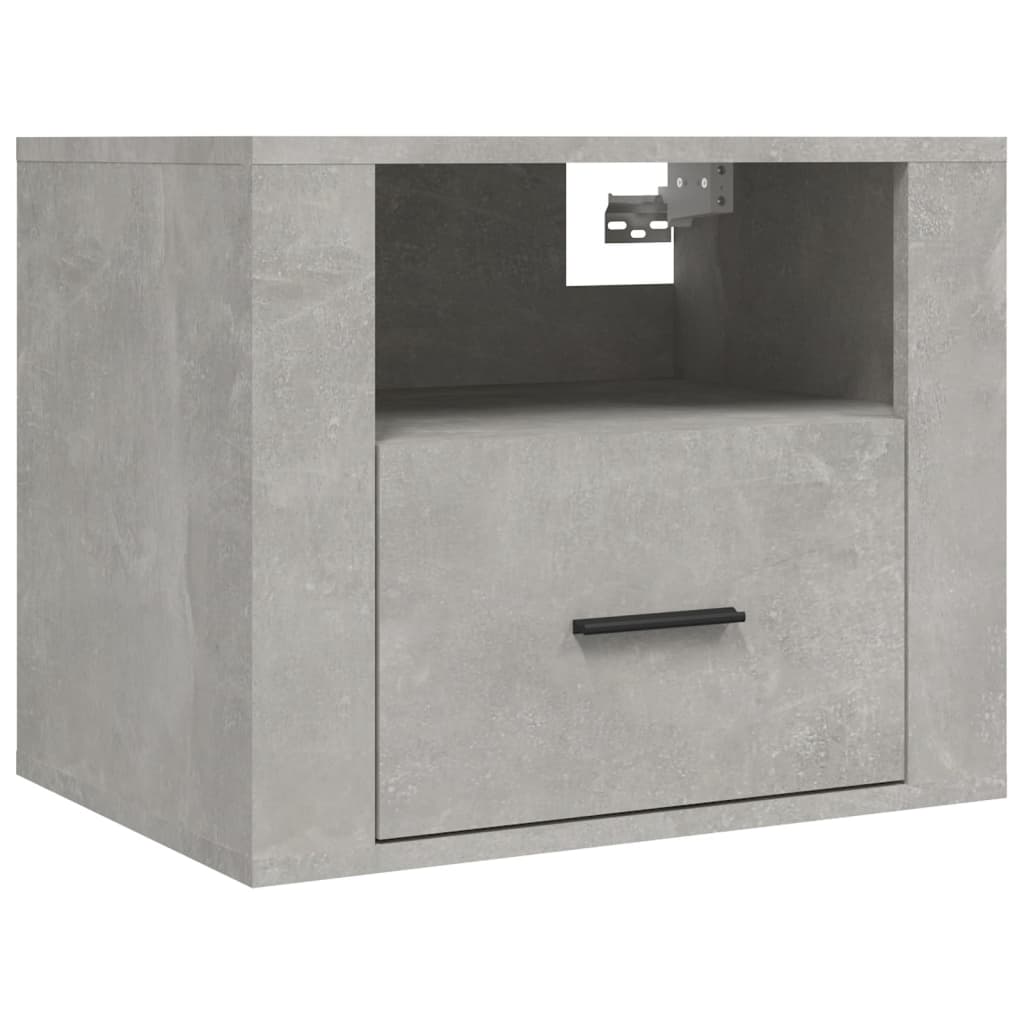 Nachtkastje Wandgemonteerd 50X36X40 Cm Betongrijs