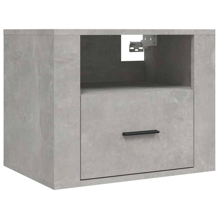 Nachtkastjes 2 St Wandgemonteerd 50X36X40 Cm Betongrijs
